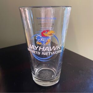 Bud Light Pint Beer Glass KU University Jayhawk Sports Network 2011 Schedule